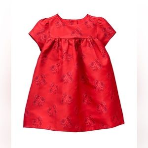 Janie and Jack Red Rose Floral Holiday Christmas Dress 18 to 24 months wedding